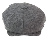 Mens 8 Panel Newsboy Cap - Cavani Martez - Dark Grey