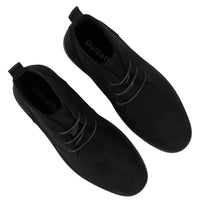 Mens's Chukka Desert Lace Up Black Ankle Boots