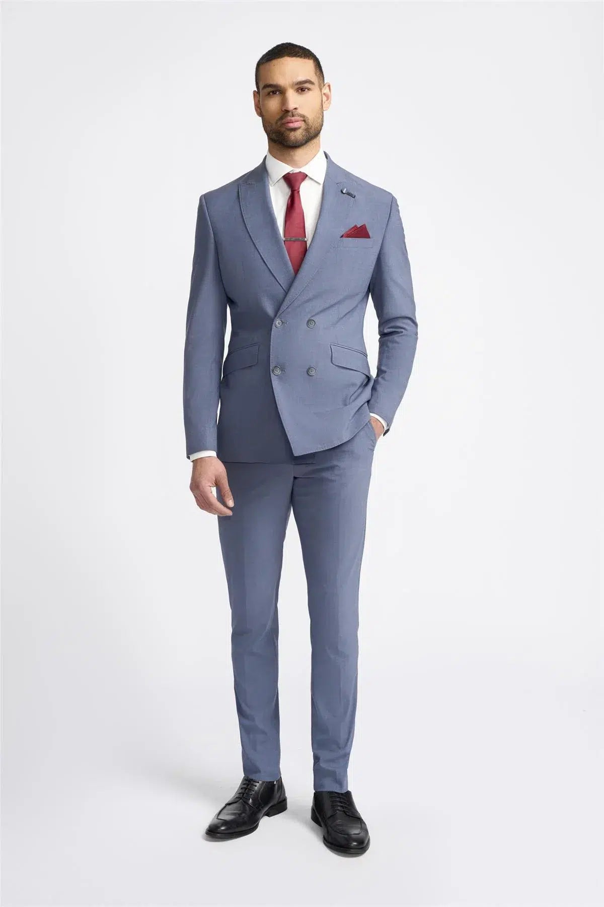 Victorious - Men's Grey 2 Piece Double Breasted Suit