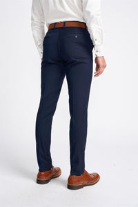 Baresi - Klassische Hose für Herren, einfarbig, Marineblau