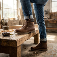03 GTX C1 – Wasserdichte Herren-Ankle-Boots aus Leder in Rindenbraun