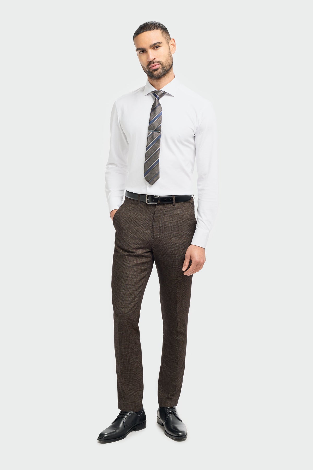Caridi - Braune Tweedhose für Herren