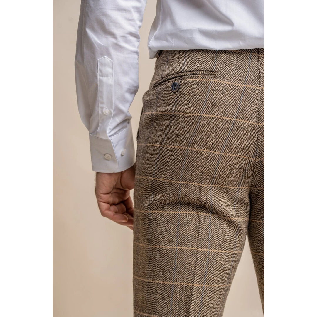 Albert - Hellbraune Tweedhose für Herren