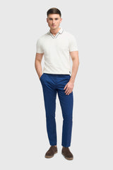 Mario - Herren Sommer Blaue Elegante Hose