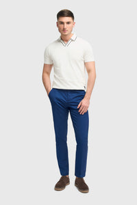 Mario - Herren Sommer Blaue Elegante Hose