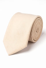 Herrenkrawatte in Creme mit Wildlederfinish