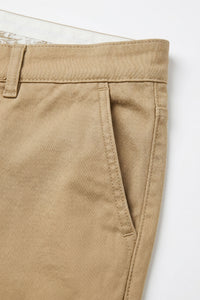 Herren-Chinohose aus khakifarbenem Leinenmischgewebe, dünnem Tencel-Baumwoll-Sommermaterial