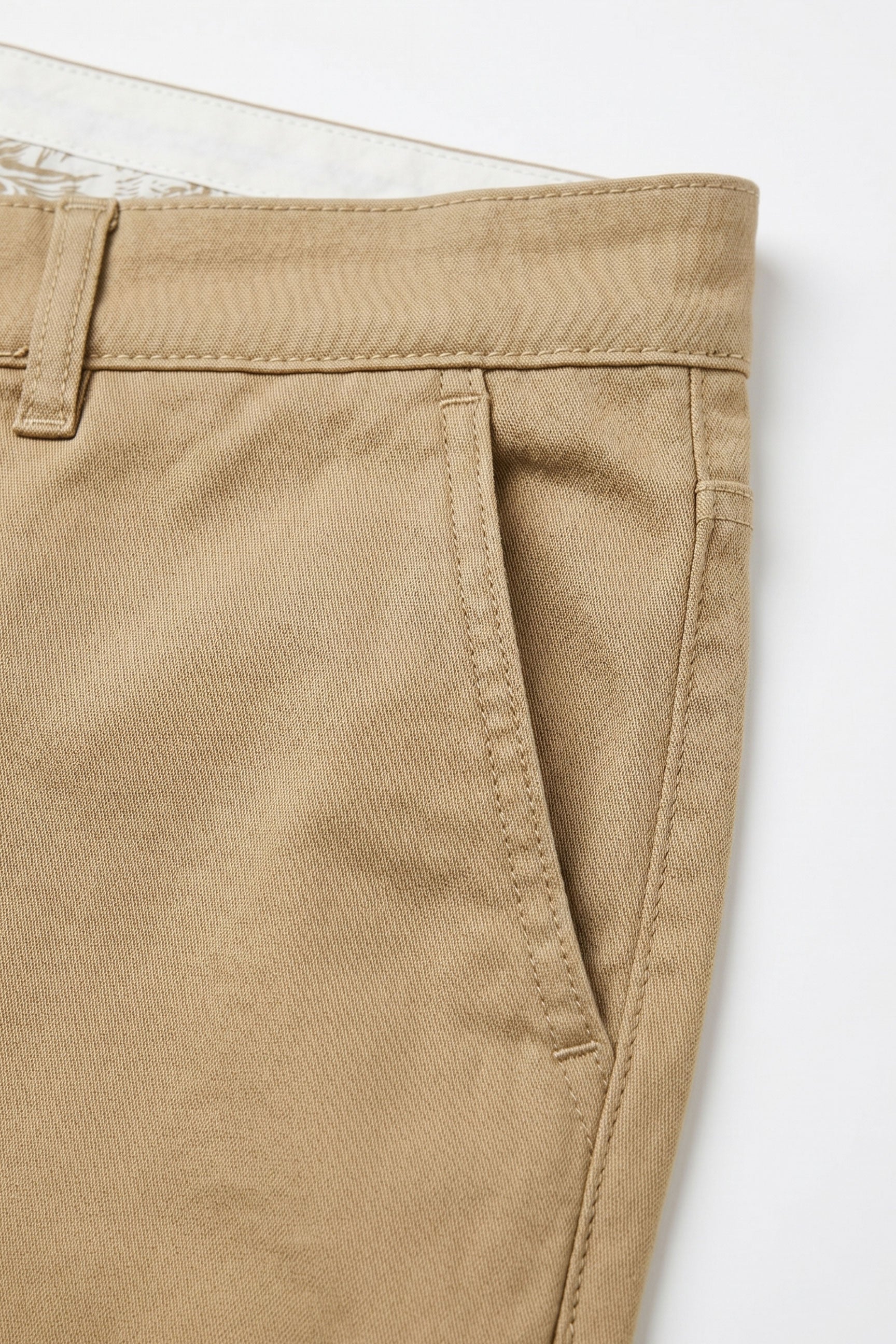 Herren-Chinohose aus khakifarbenem Leinenmischgewebe, dünnem Tencel-Baumwoll-Sommermaterial