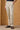 Beige Herrenhose aus 100 % Leinen mit Bundfalten und Kordelzug, bequeme, gerade Passform