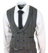 Grey Check 3 Piece Tweed Suit