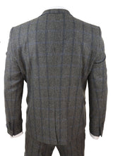 Grey Check 3 Piece Tweed Suit