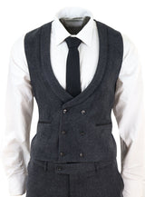 Dark Grey Tweed 3 Piece Suit