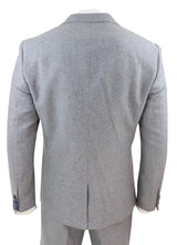 Men's Grey 3 Piece Wool Suit