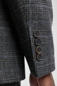 Grauer 3-teiliger Herrenanzug mit Schottenkaro