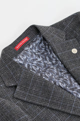 Grauer 3-teiliger Herrenanzug mit Schottenkaro