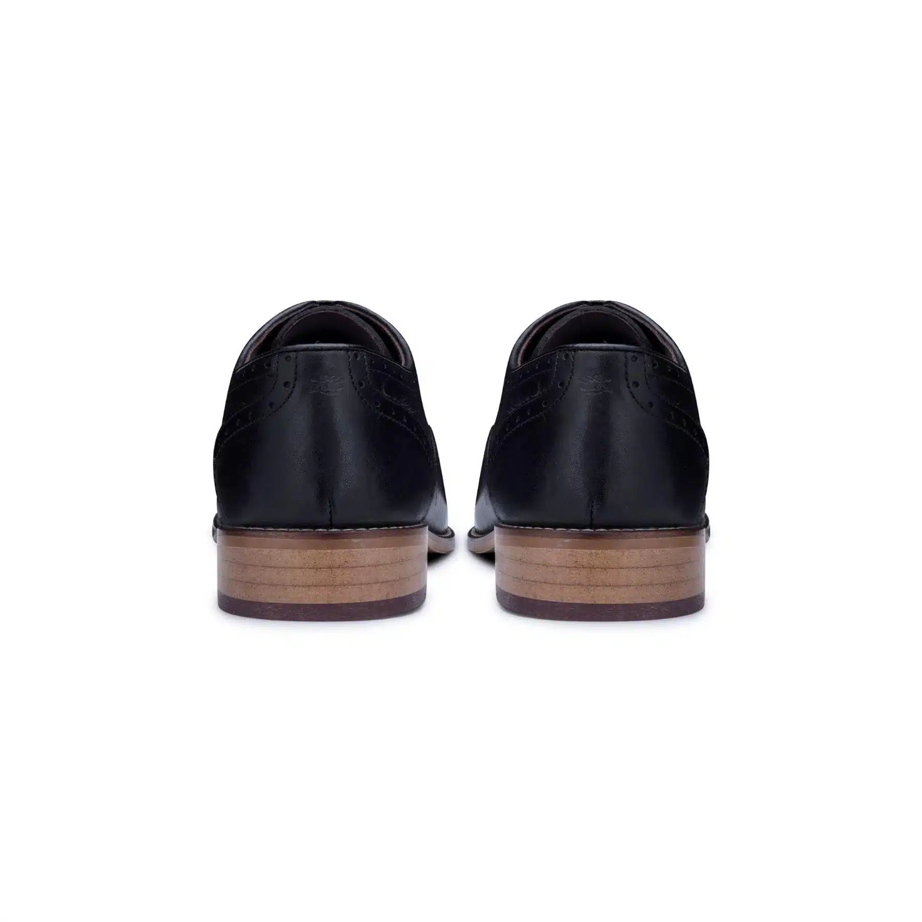 Mens Real Leather Classic Brogues Black Laced Shoes Smart Formal Leather Vintage