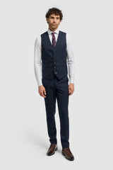 Caridi - Herren-Tweed-Weste in Marineblau