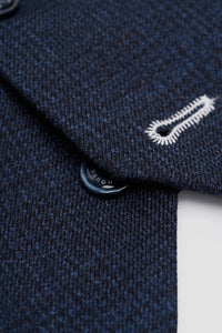 Caridi - Herren-Tweed-Weste in Marineblau
