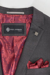 Herren Dunkelgrau Anthrazit 3-teiliger Anzug Klassischer Stich Hochzeit Sommer