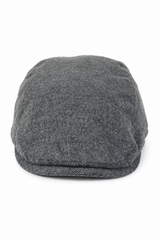 Herren Flatcap Baker Boy 8 Panel Grandad Tweed Fischgrät Grau Vintage