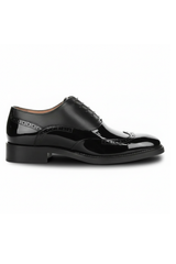 Harry - Schwarze Herren-Brogueschuhe aus Lackleder