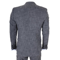 IM33 - Schwarzer 3-teiliger Herrenanzug mit taillierter Passform