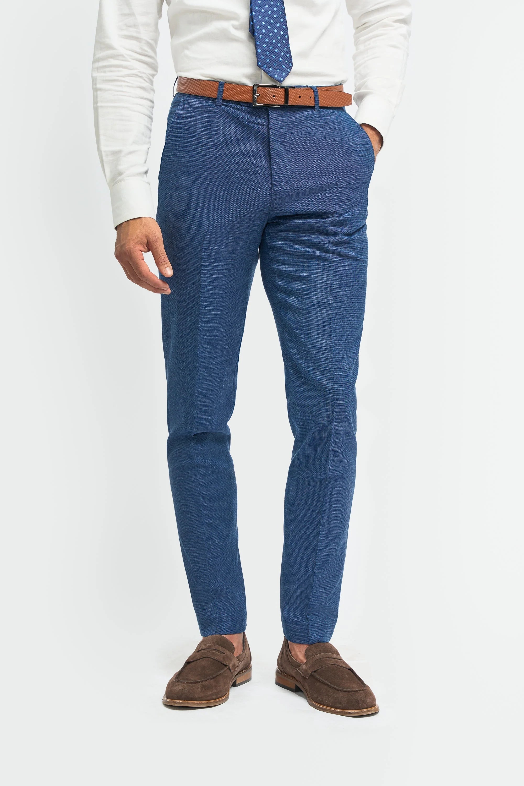 Miami – Blaue Crosshatch-Hose für Herren
