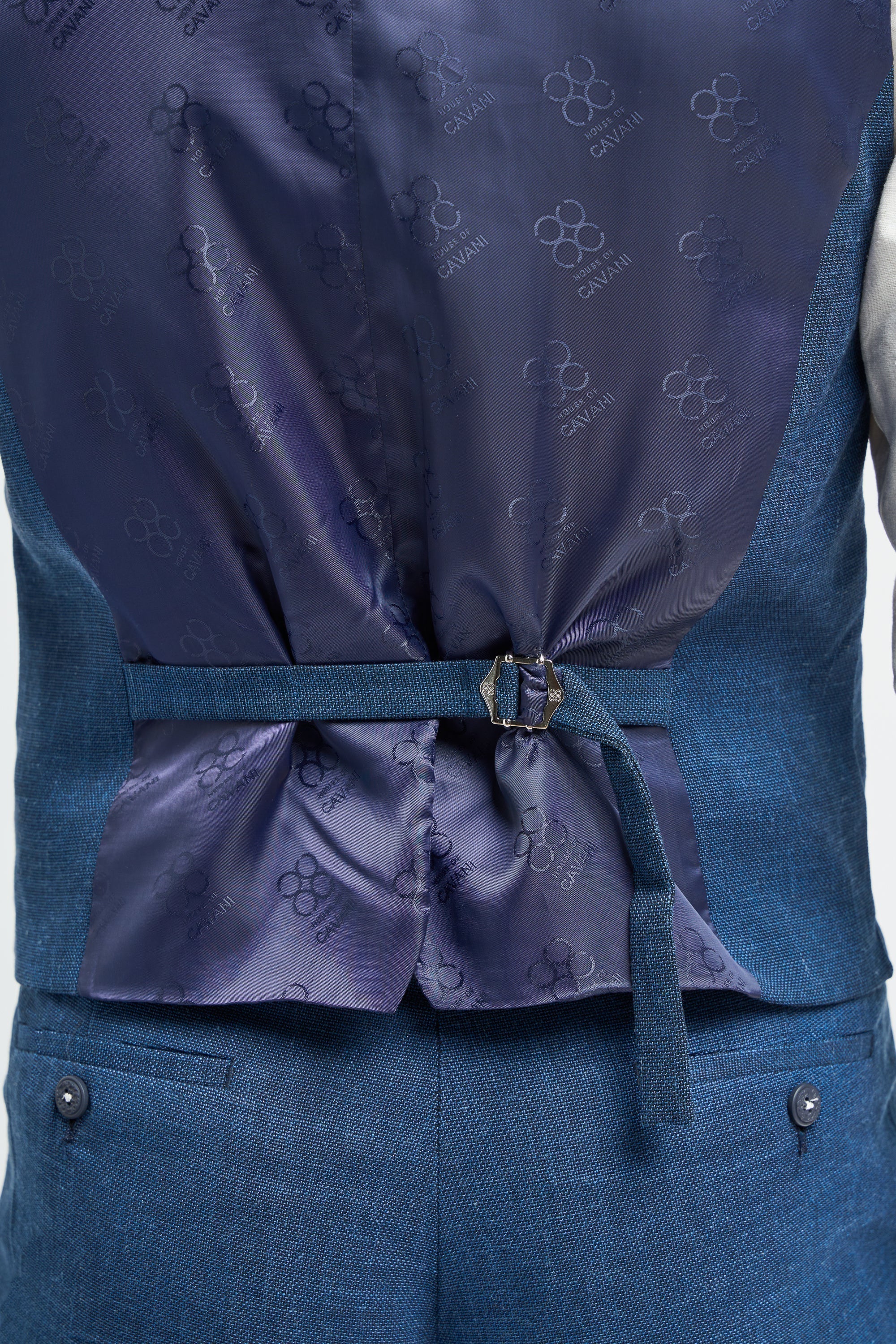Miami - Blaue Hochzeitsweste für Herren