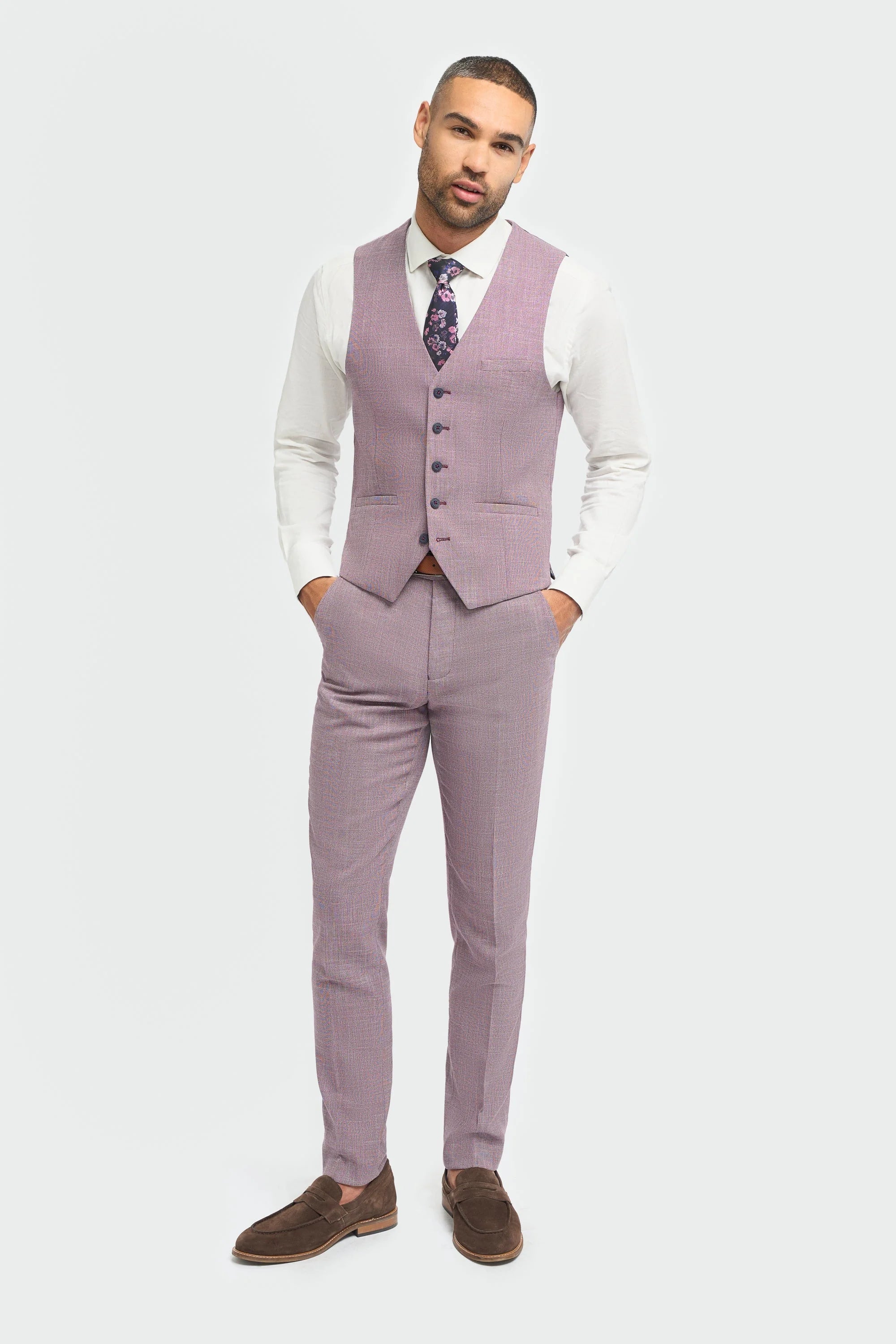 Miami - Rosa Slim Fit Sommerweste für Herren