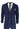 Mens Navy 3 piece Suit Brown Trim Classic Birdseye Vintage Wedding Grooms