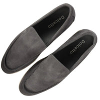 Men's Suede Grey Slip On Comfort Fit Loafers