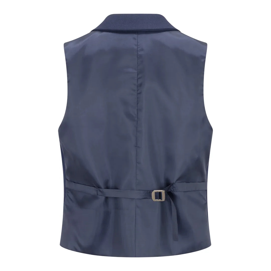 TPW-14 - Dreiteiliger Damenanzug, einfarbig marineblau