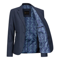 TPW52 - Damenanzug in Marineblau, 3-teilig, Prince-of-Wales-Karo