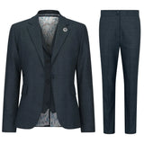 TPW53 - Grüner 3-teiliger Damenanzug im Prince-of-Wales-Karo-Muster