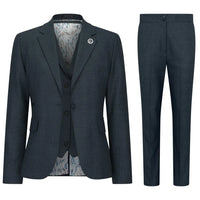 TPW53 - Grüner 3-teiliger Damenanzug im Prince-of-Wales-Karo-Muster