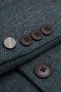 Thomas – Olivgrüner 3-teiliger Anzug aus Wollmischgewebe