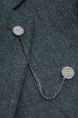 Thomas – Olivgrüner 3-teiliger Anzug aus Wollmischgewebe