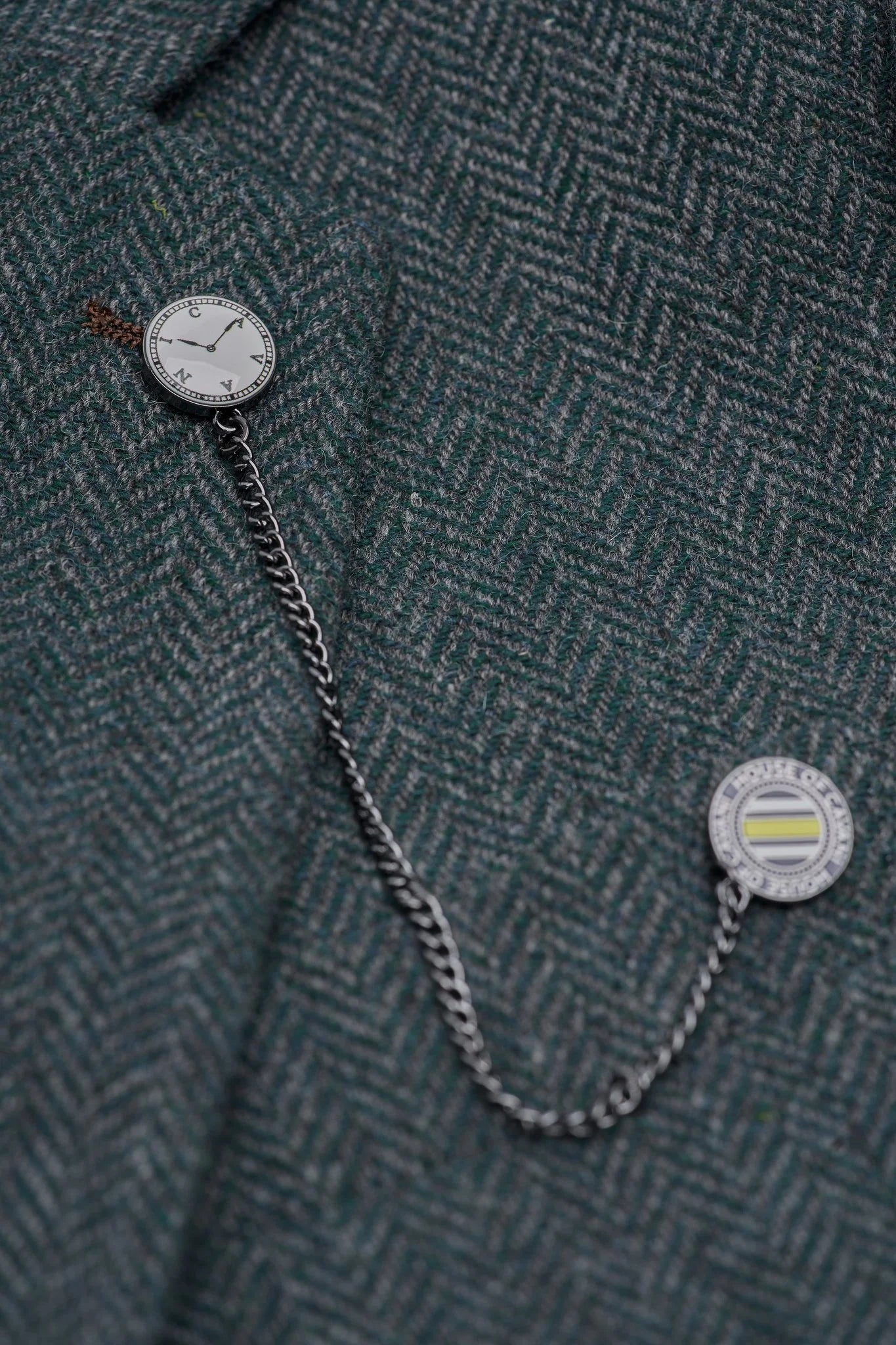 Thomas – Olivgrüner 3-teiliger Anzug aus Wollmischgewebe