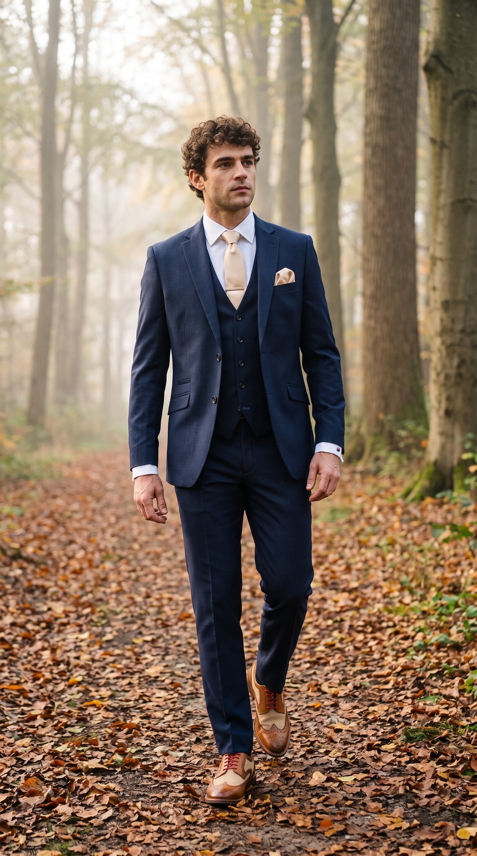 Look #496 styled with Marineblauer Anzug im Tailored Fit für Herren