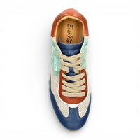 Aglae 02 – Grau-blaue Herren-Sneaker aus Leder