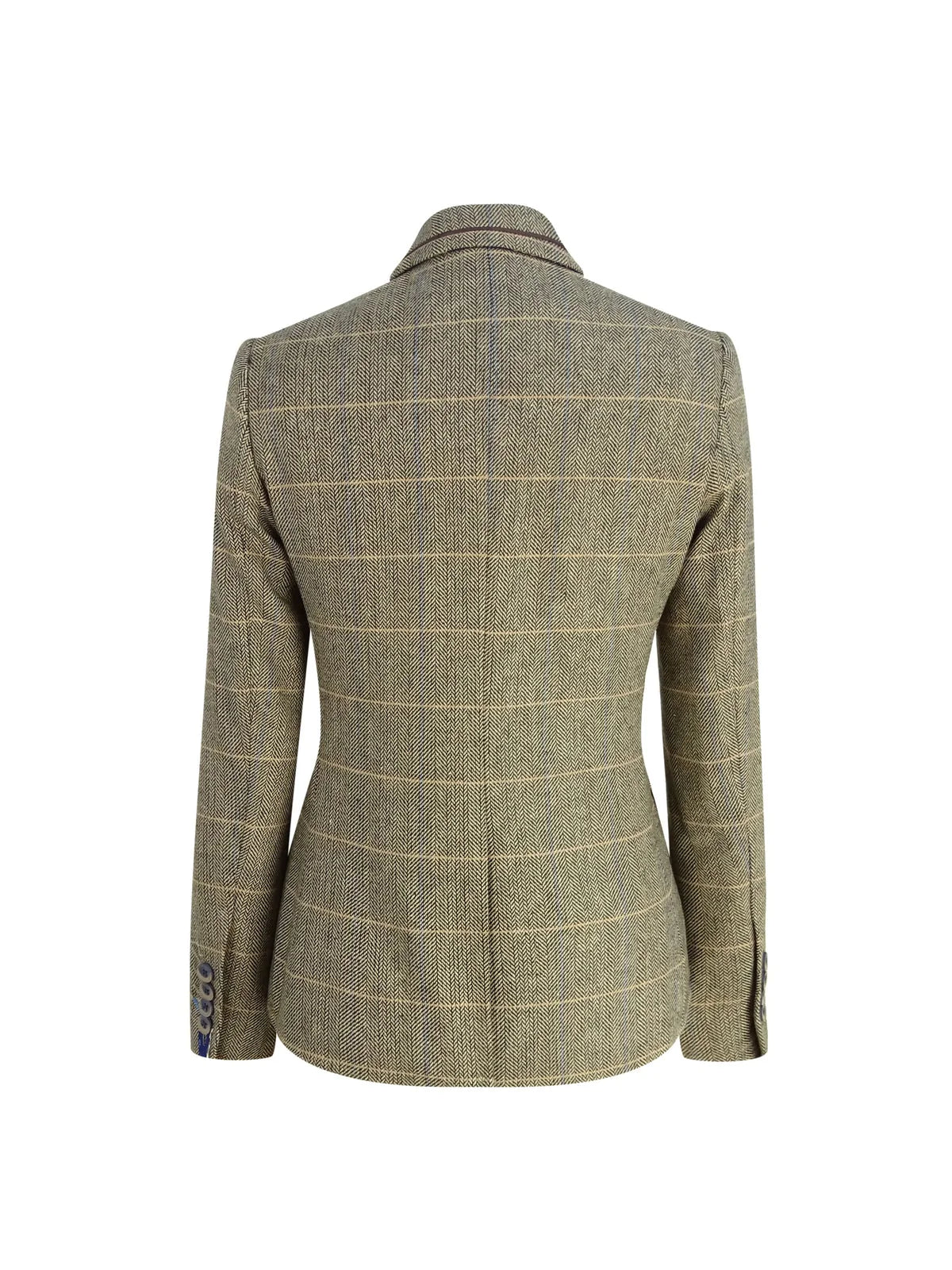 Womens Tan Brown Tweed Blazer