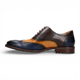 Antonin 01 - Herren-Oxfordschuhe aus blau-braunem Leder