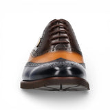 Antonin 01 - Herren-Oxfordschuhe aus blau-braunem Leder