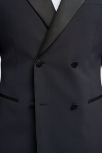 Aspen - Men's Navy 2 Piece Double Breasted Tuxedo Suit