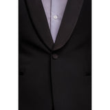 Aspen - Men's Plain Black Tuxedo Blazer