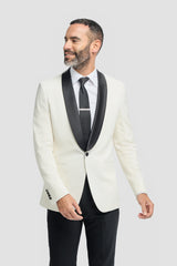Aspen - Men's Cream 2 Piece Shawl Collar Tuxedo Suit