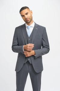 Bond - Men's Charcoal 3 Piece Tailored Fit Suit
