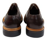 Mens Brogue Oxford Shoes Tan Black Laced Leather Goodyear Welted