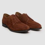 Brera - Klassische Herren-Derby-Schnürschuhe aus braunem Wildleder
