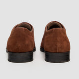 Brera - Klassische Herren-Derby-Schnürschuhe aus braunem Wildleder